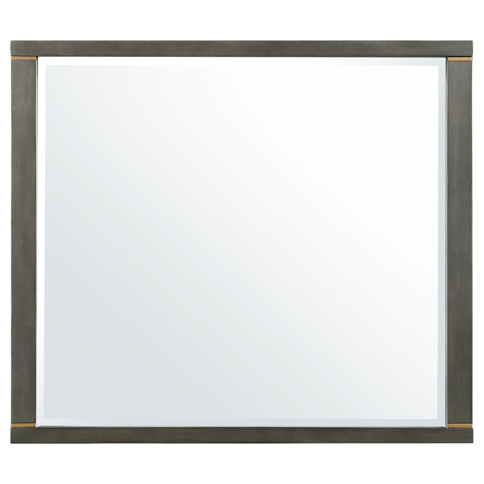 Close-up of bevelled mirror glass on Kieran dresser mirror