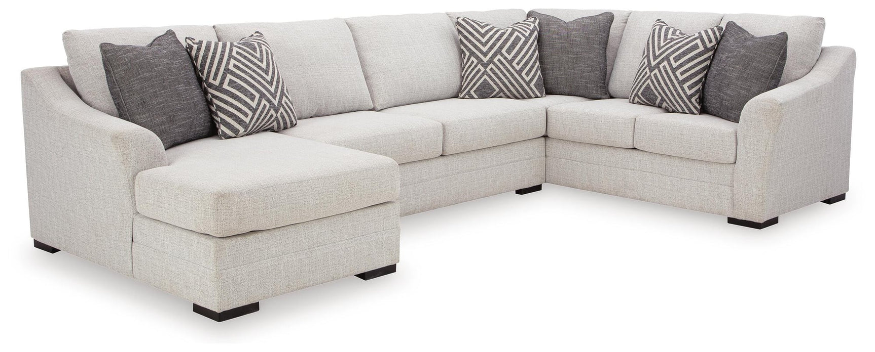Koralynn Stone 3-Piece Sectional with Ottoman - image 3