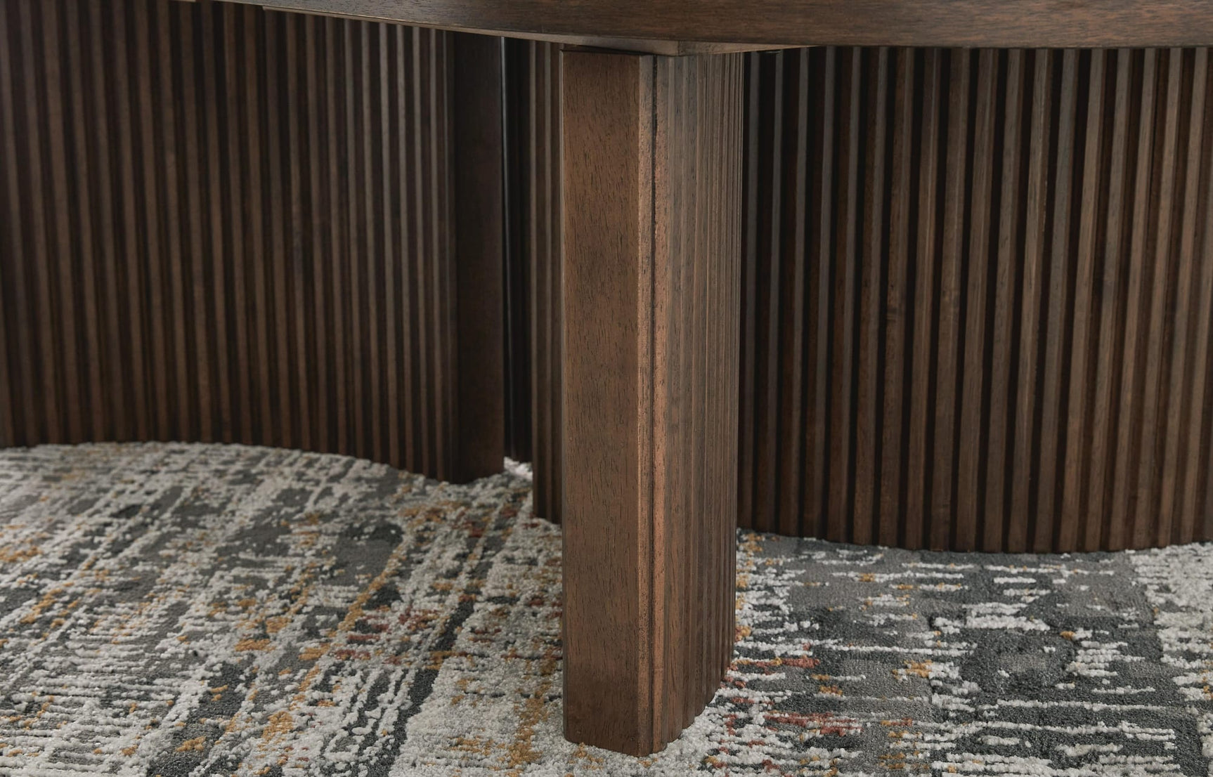 Korestone Dark Brown Coffee Table with 1 End Table detail view