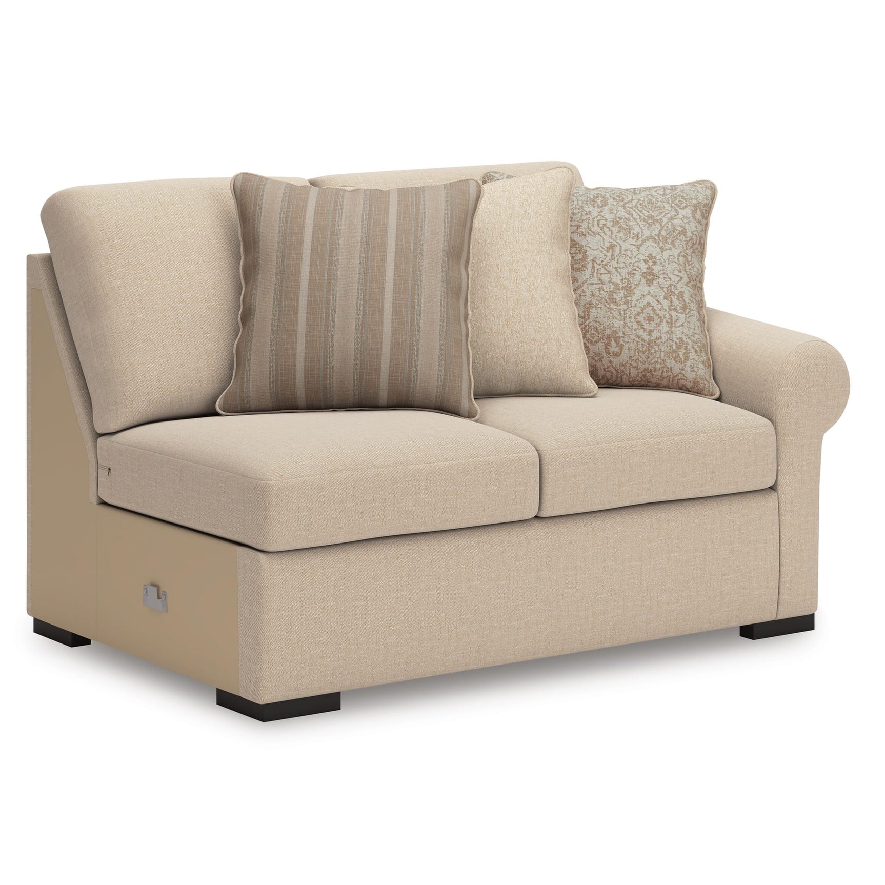 LadyMae Twill Performance Fabric,Next-Gen Nuvella™ 5-Piece Sectional with Chaise angled view