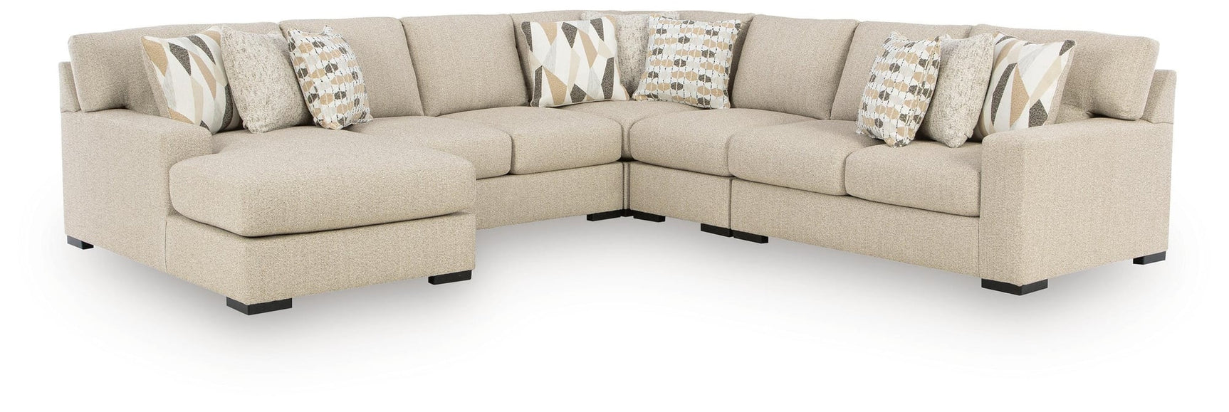 Laurelgrove Pebble Chenille,Performance Fabric,Next-Gen Nuvella™ 5-Piece Sectional with Chaise - image 2