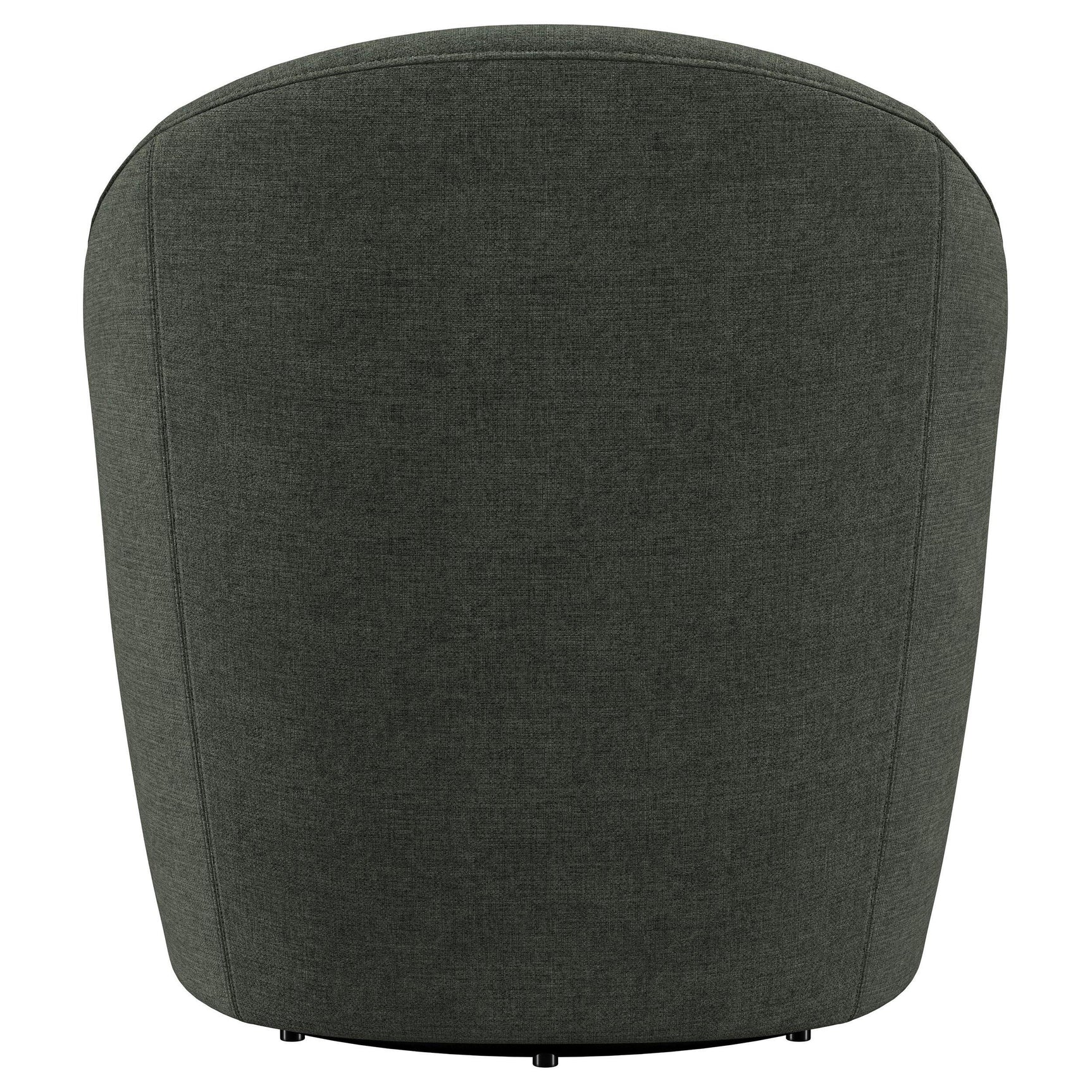 Leon Upholstered Barrel Accent Swivel Chair Hunter Green showing swivel mechanism