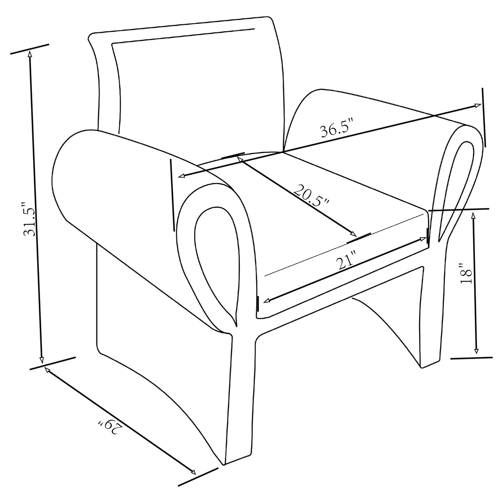 Liana Chair in lifestyle room setting