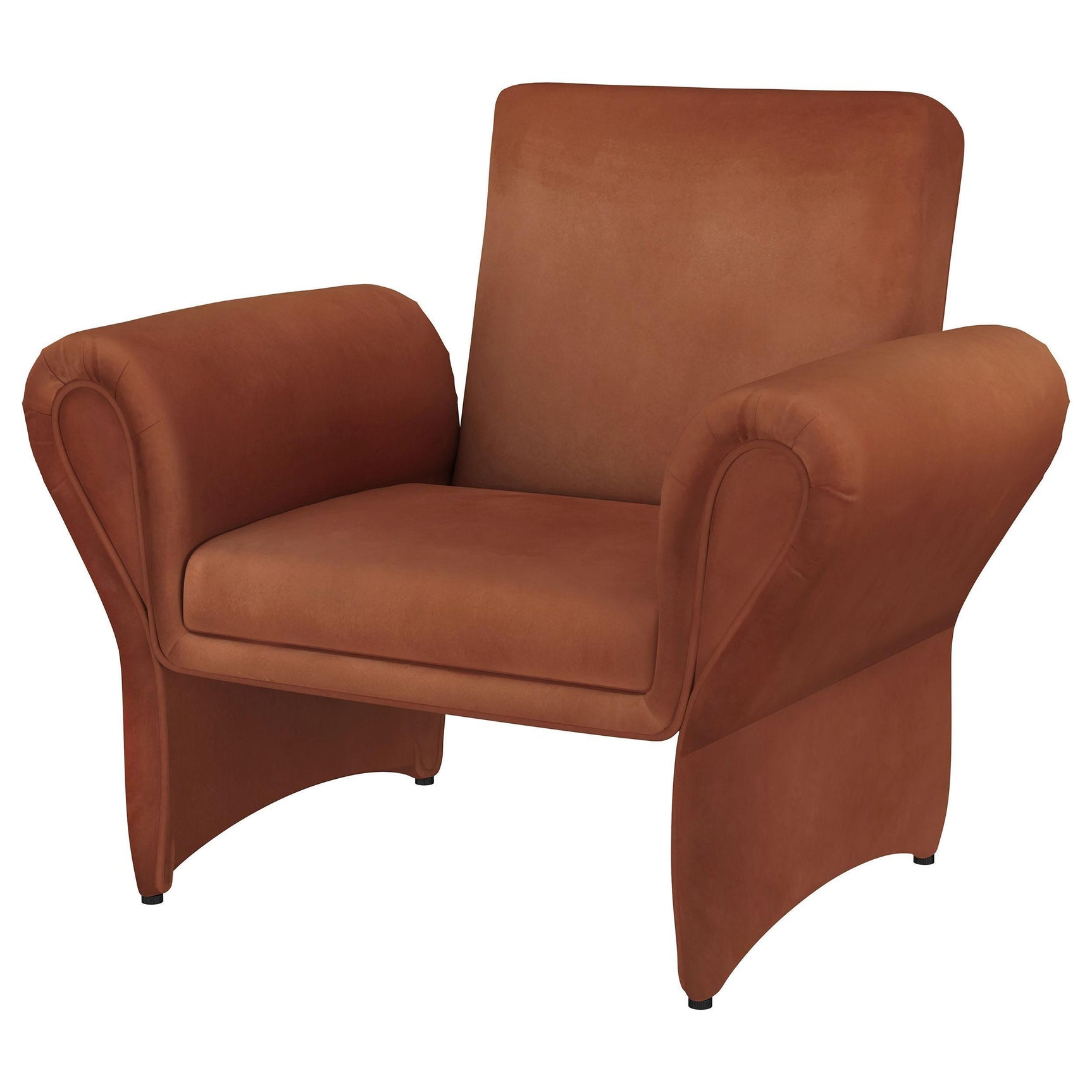 Liana Chair angled showing slender panel legs