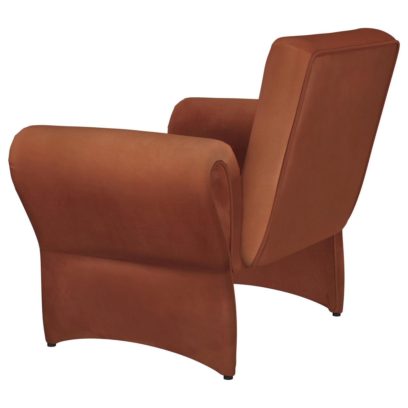 Seating and back cushions of Liana Accent Chair rust orange