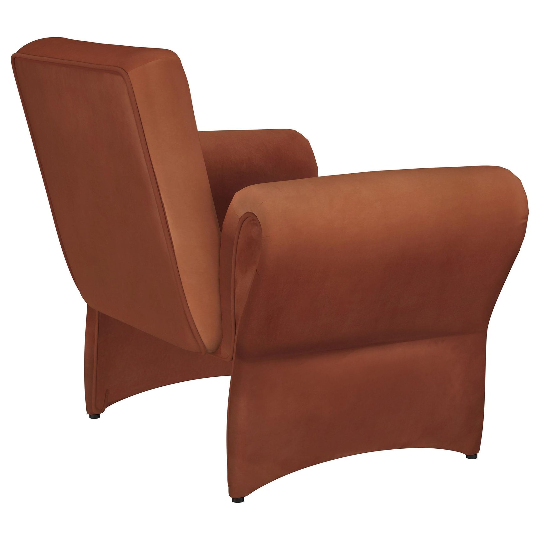 Profile of Liana Chair showing teardrop shaped arm
