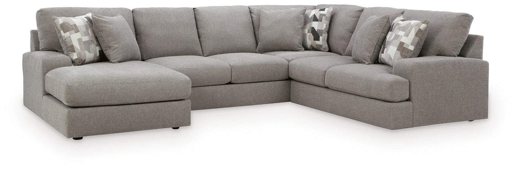 Lindon Smoke 3-Piece Sectional with Chaise view 2