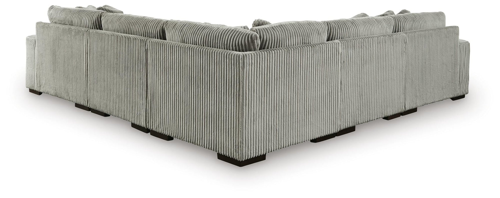 Lindyn Fog Velvet 5-Piece Sectional with Chaise - image 1