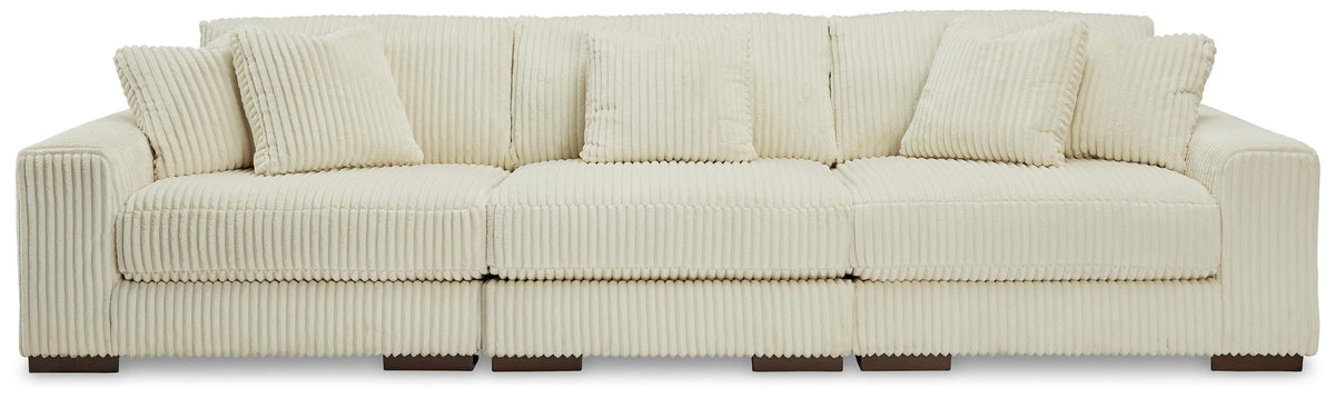 Lindyn Ivory Velvet 3-Piece Sectional Sofa - image 2