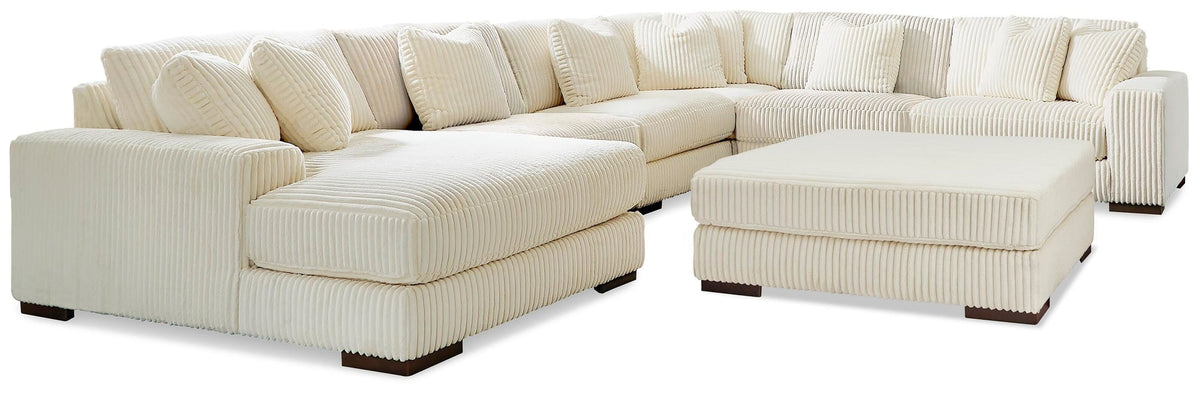 Lindyn Ivory 6-Piece Sectional with Ottoman - image 2