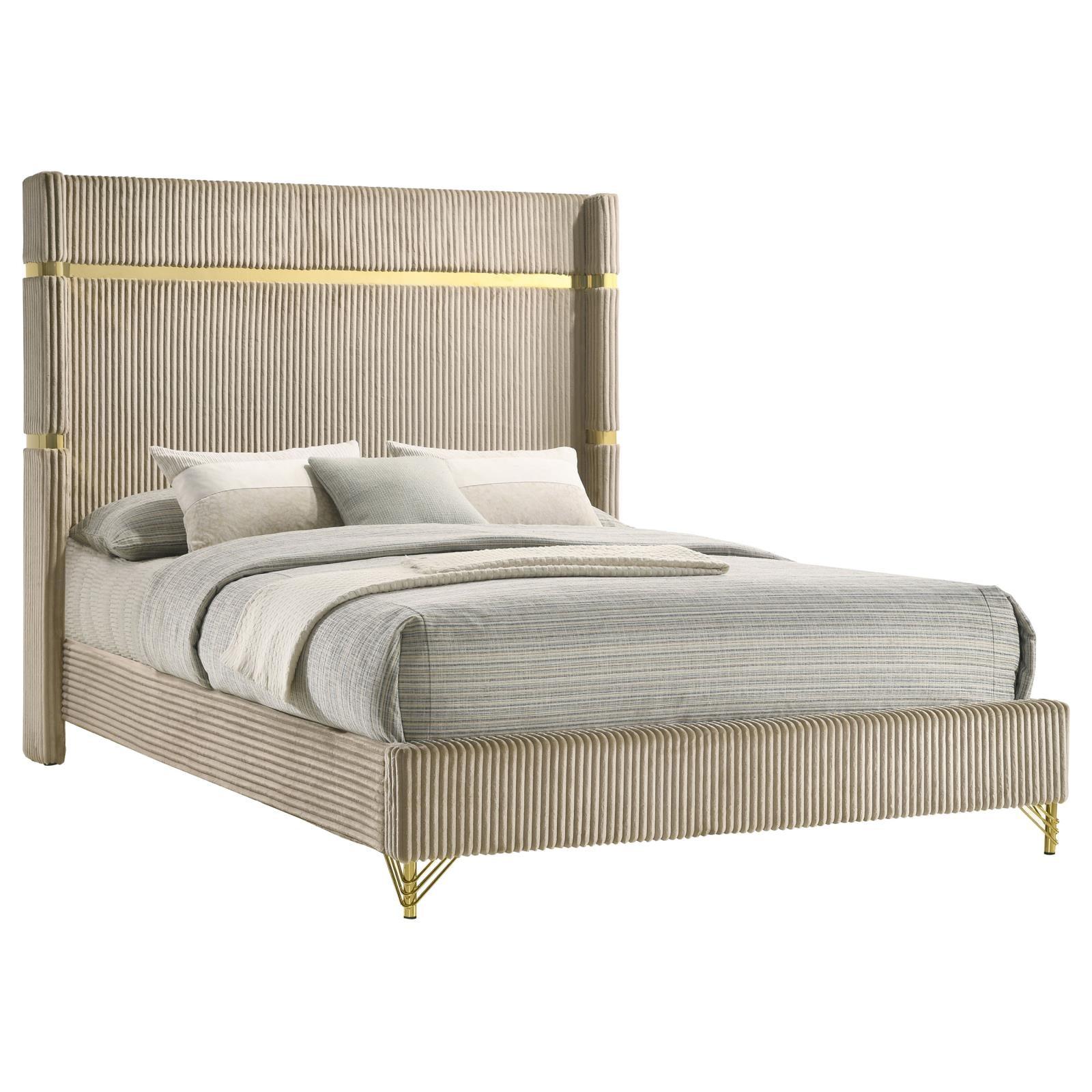 Side view showing wingback silhouette and footboard