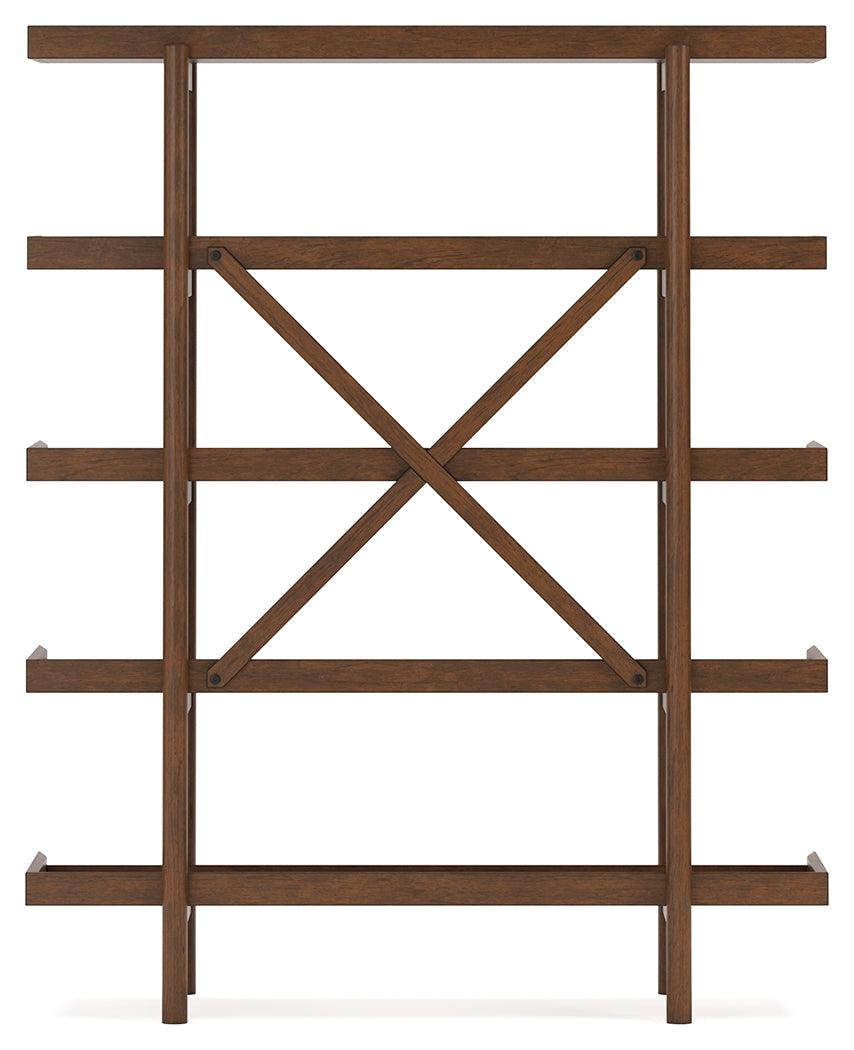 Lyncott 70 inch bookcase full front view