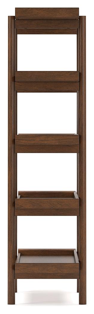 Lyncott 70 inch bookcase showcasing open shelving
