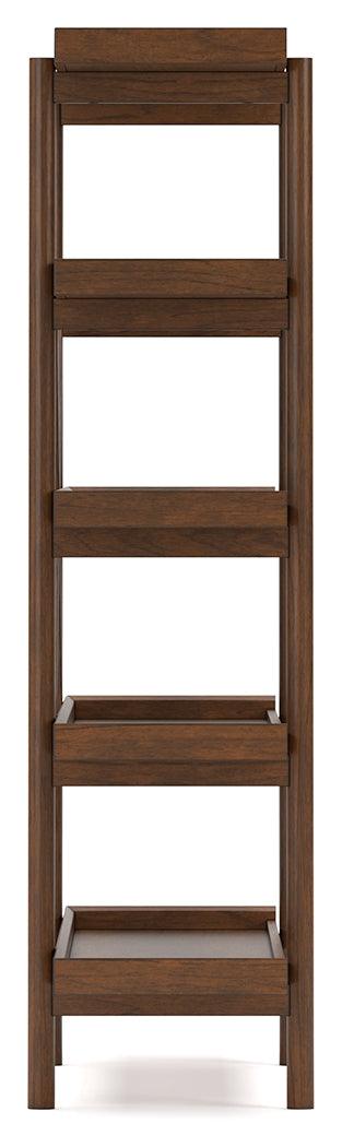 Lyncott 70 inch bookcase room setting with decor