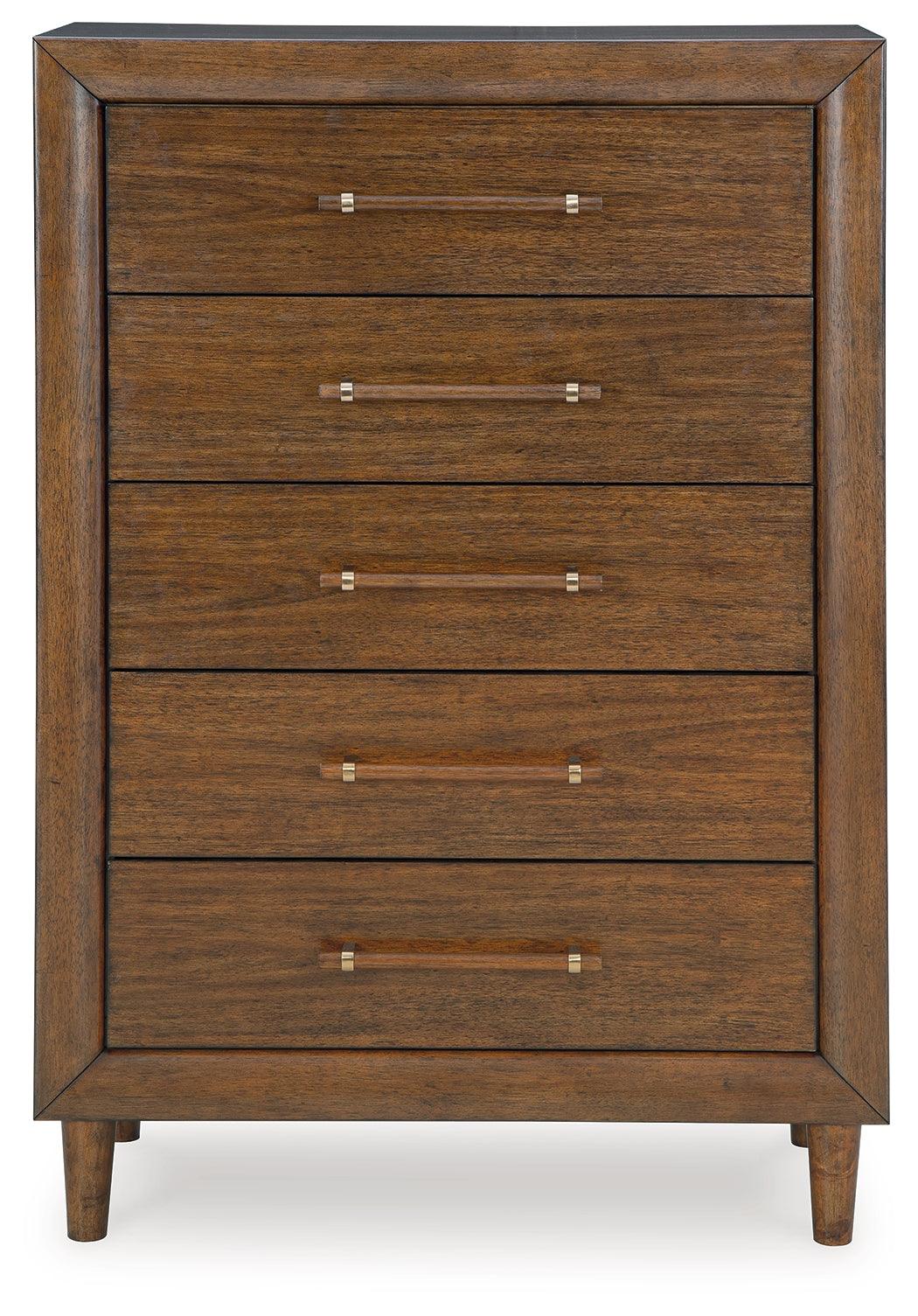 Top view showing wood finish of Lyncott Chest