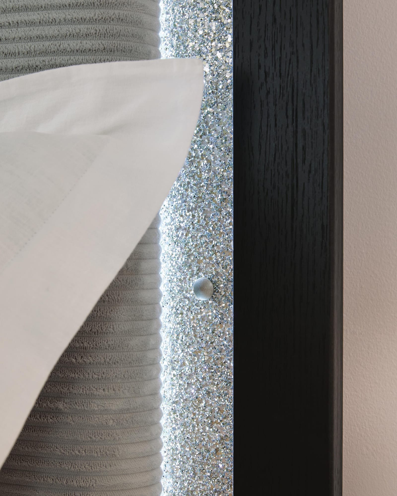 Maeling Black King Upholstered Panel Bed from Decor Furniture