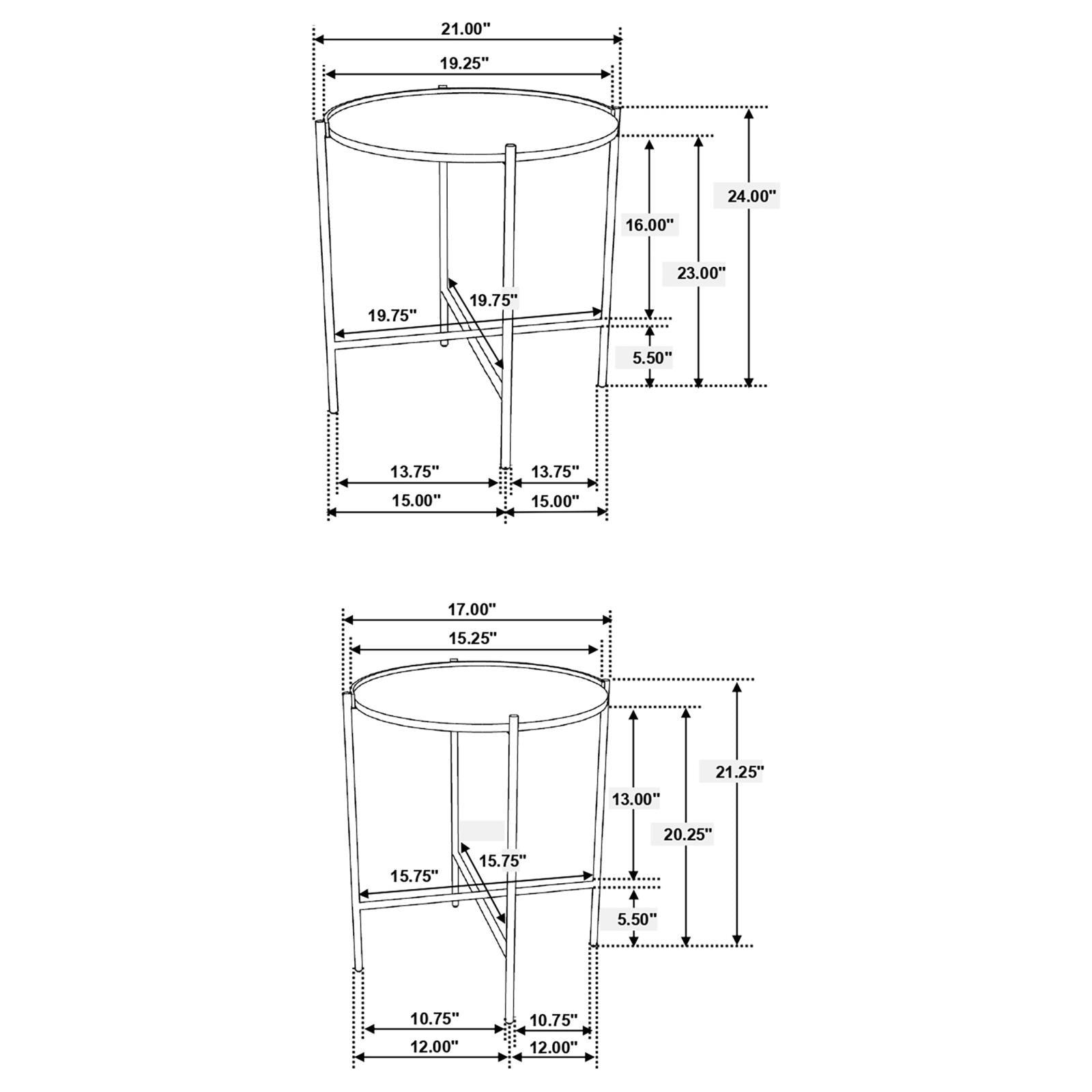 Artistic decor styled on Malka nesting tables set