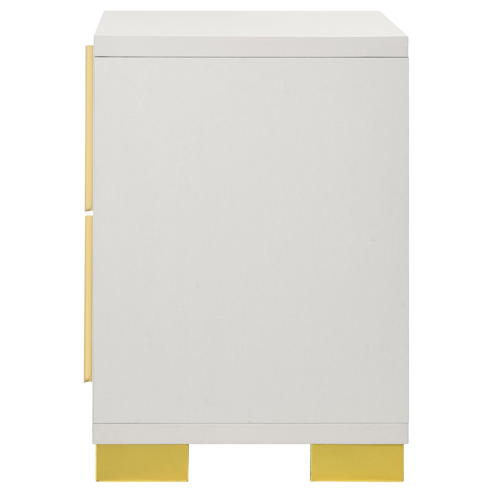 Marceline nightstand top surface with decor