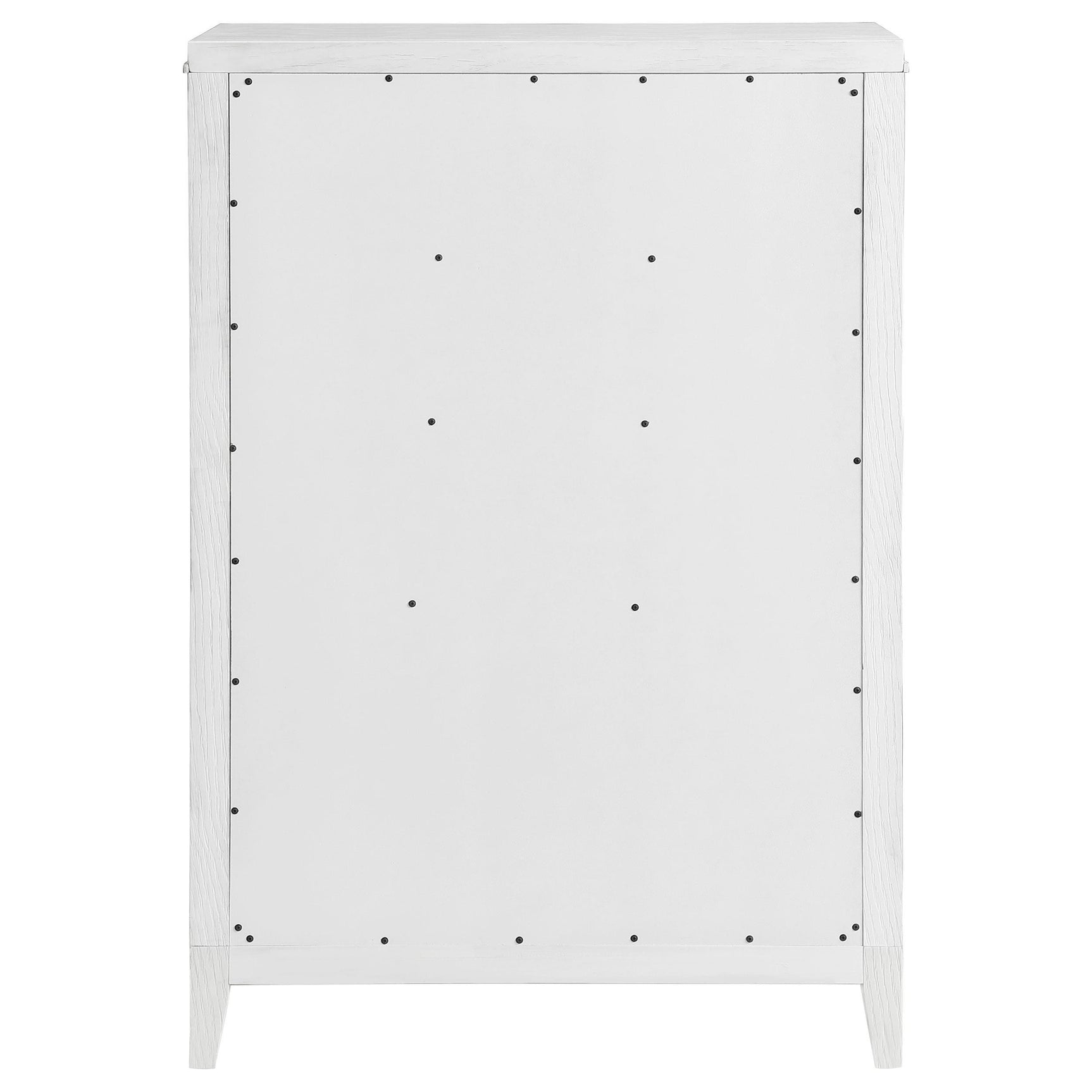 Marielle 5-drawer bedroom chest distressed white bottom drawer cedar lining