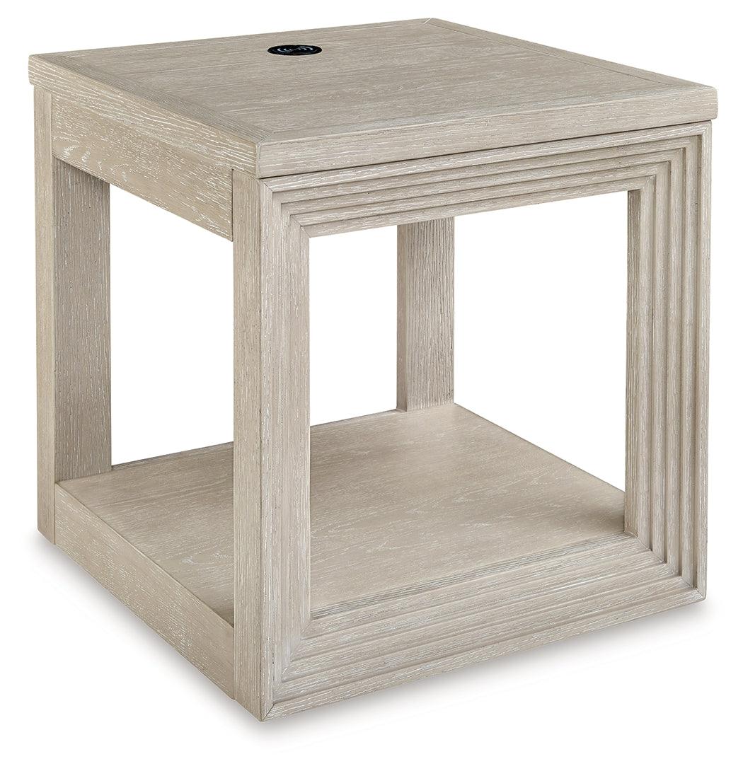 Marxhart Bisque End Table side angle