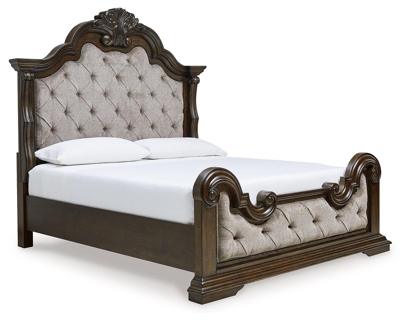 Maylee King Upholstered Bed headboard detail