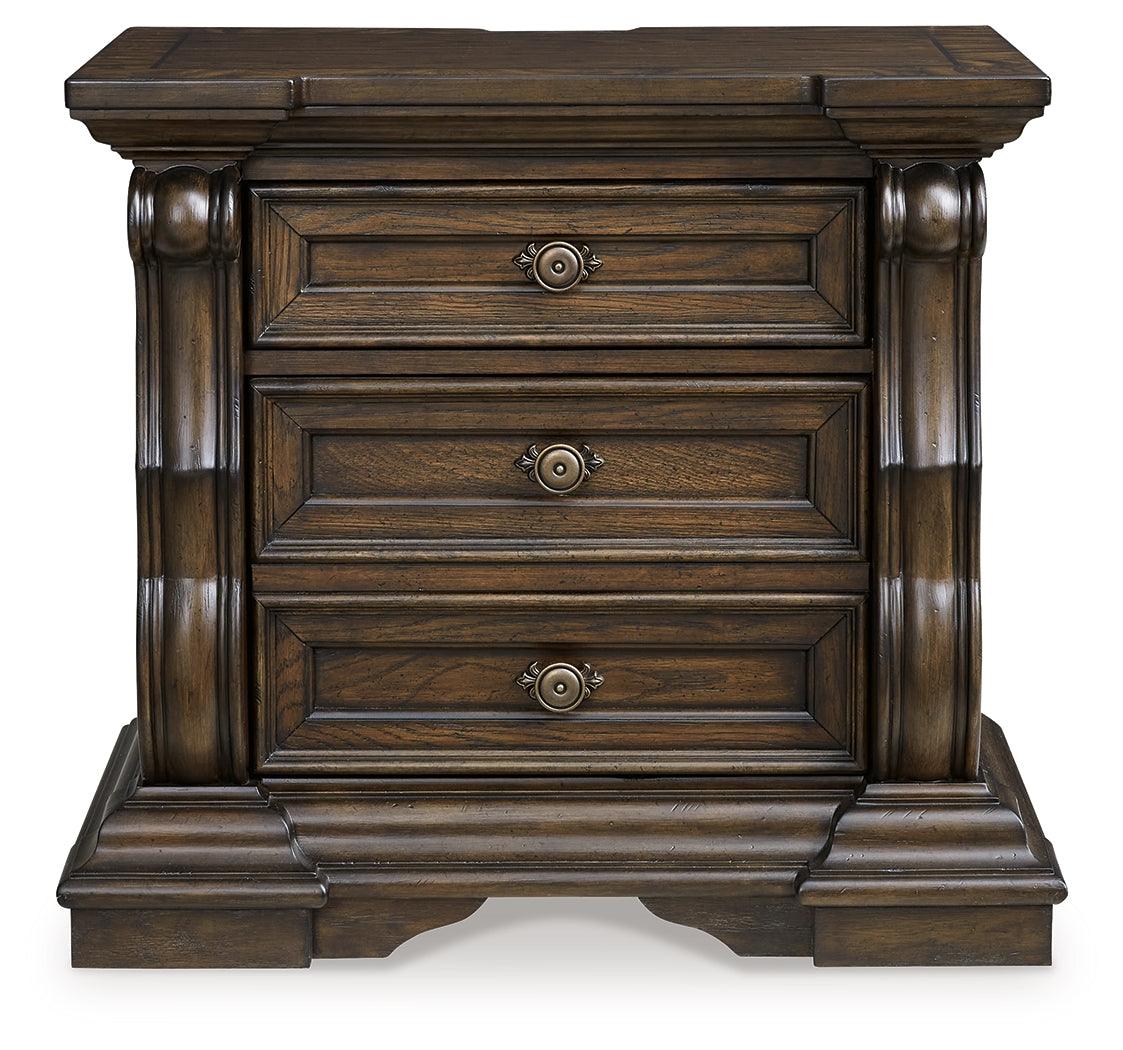 Maylee Nightstand detailing on drawers