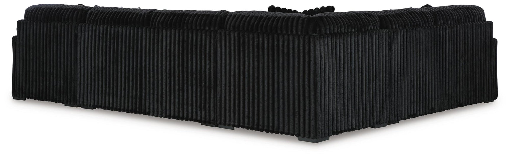 Midnight-Madness Onyx Velvet 4-Piece Sectional with Chaise - image 3