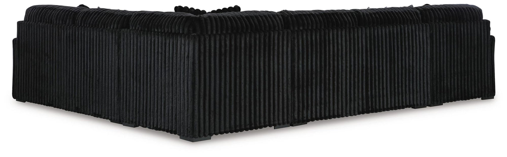 Midnight-Madness Onyx Velvet 4-Piece Sectional with Chaise view 3