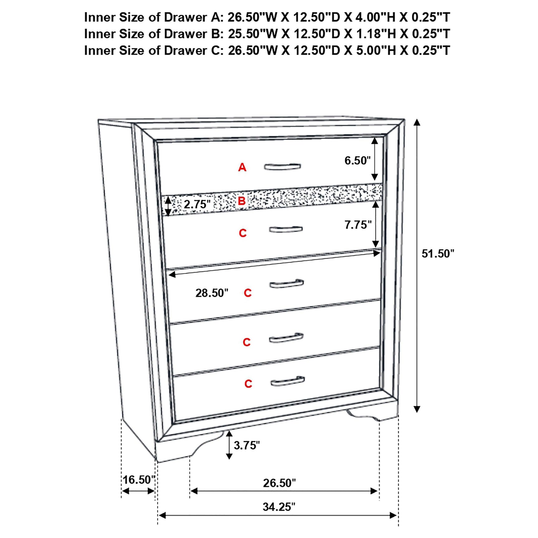 Nightstand and bed side view