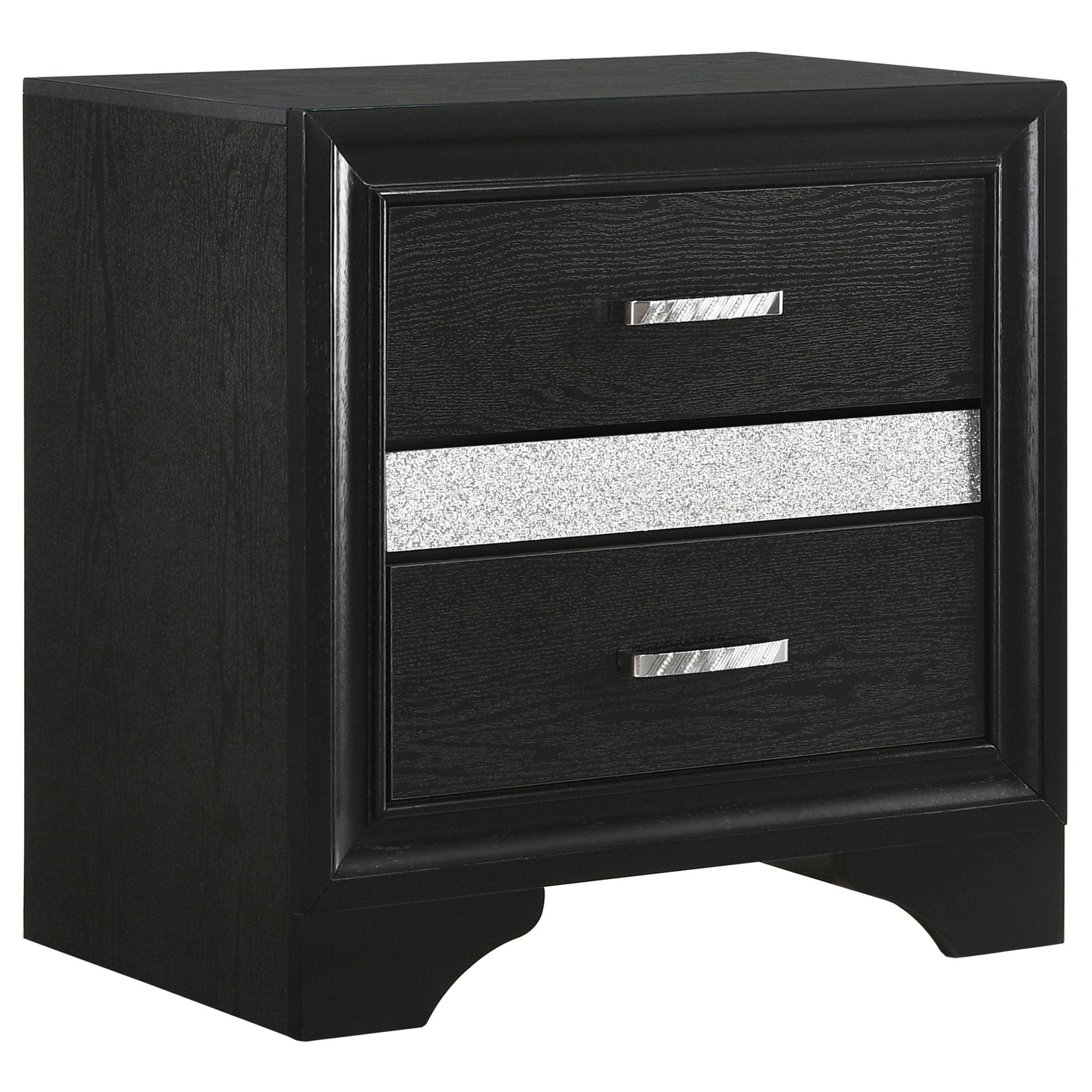 Miranda Black Storage Bedroom Set king bed bedroom view