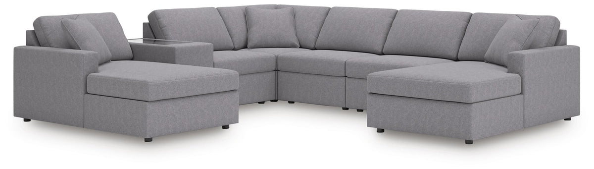 Modmax Granite Performance Fabric,Next-Gen Nuvella™ 7-Piece Sectional - image 1