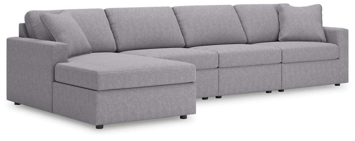 Modmax Granite Performance Fabric,Next-Gen Nuvella™ 4-Piece Sectional with Chaise - image 1