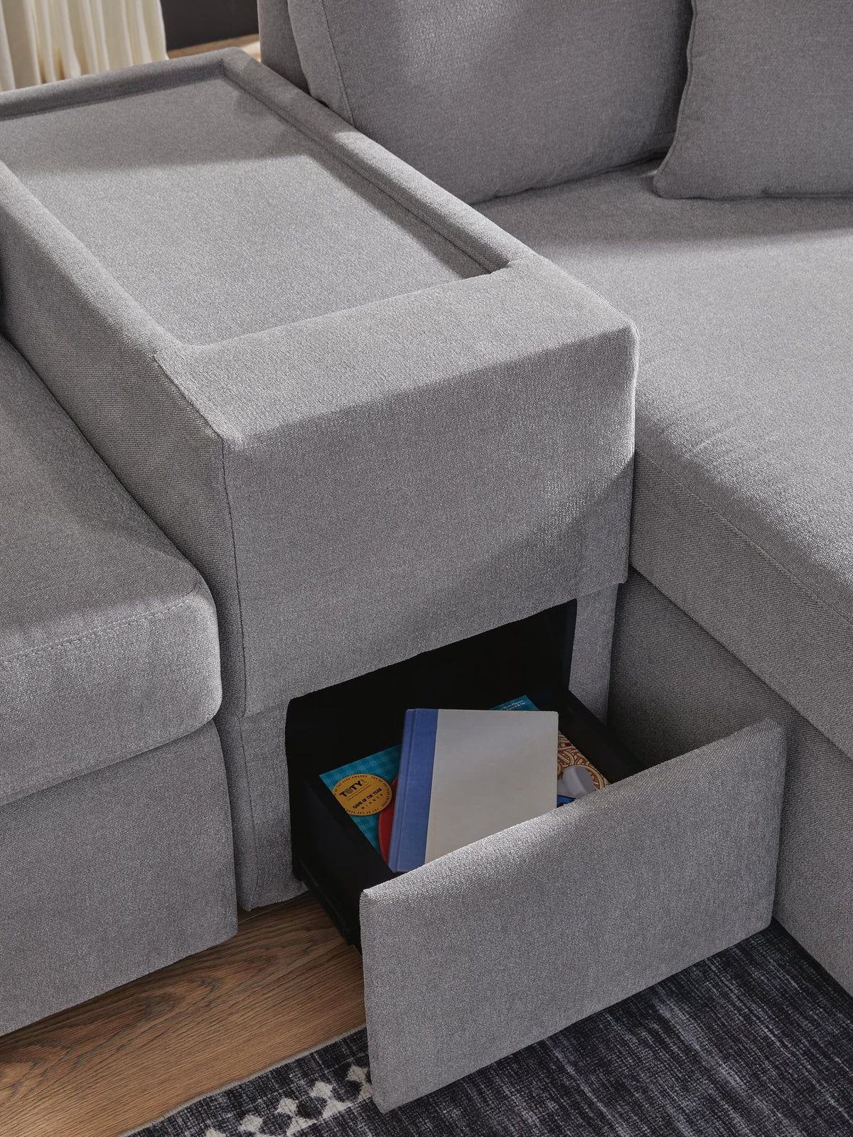 Modmax Granite Performance Fabric,Next-Gen Nuvella™ 6-Piece Sectional with Chaise - image 8