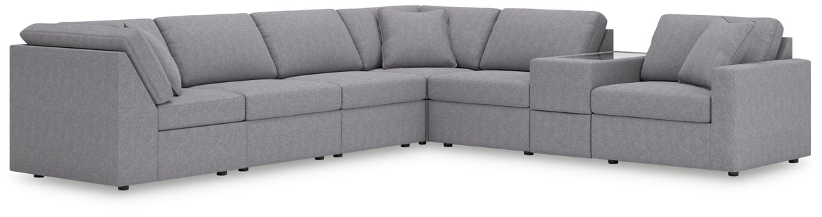 Modmax Granite Performance Fabric,Next-Gen Nuvella™ 7-Piece Sectional - image 1