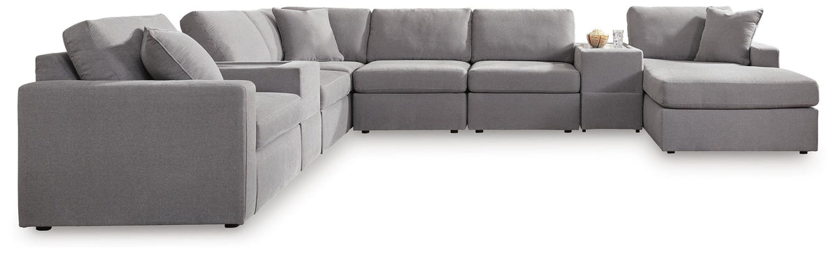 Modmax Granite Performance Fabric,Next-Gen Nuvella™ 8-Piece Sectional with Chaise - image 2