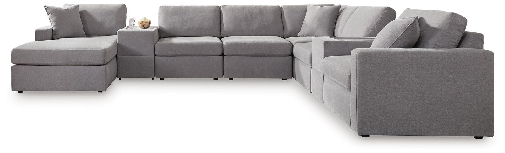 Modmax Granite Performance Fabric,Next-Gen Nuvella™ 8-Piece Sectional with Chaise - image 2