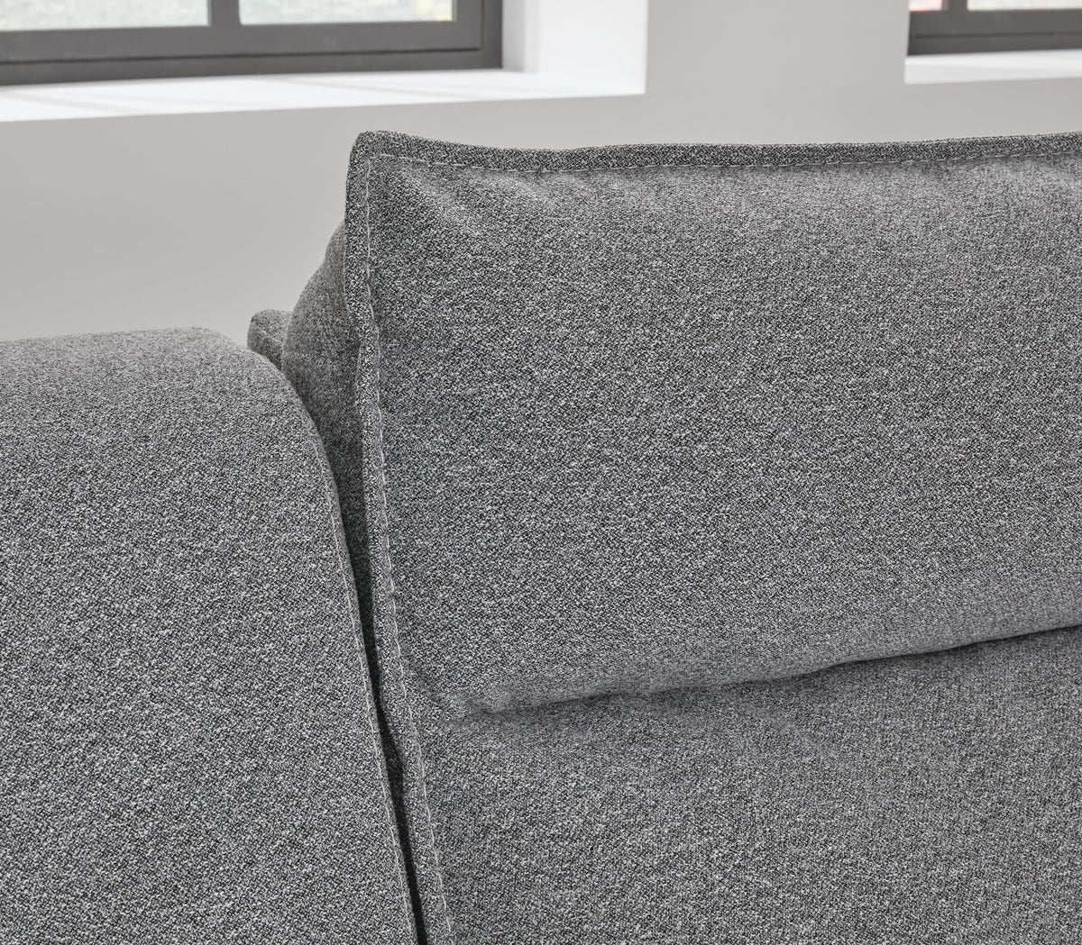 Modmax II Salt and Pepper Next-Gen Nuvella™ 3-Piece Power Reclining Sectional with Audio Console - image 3