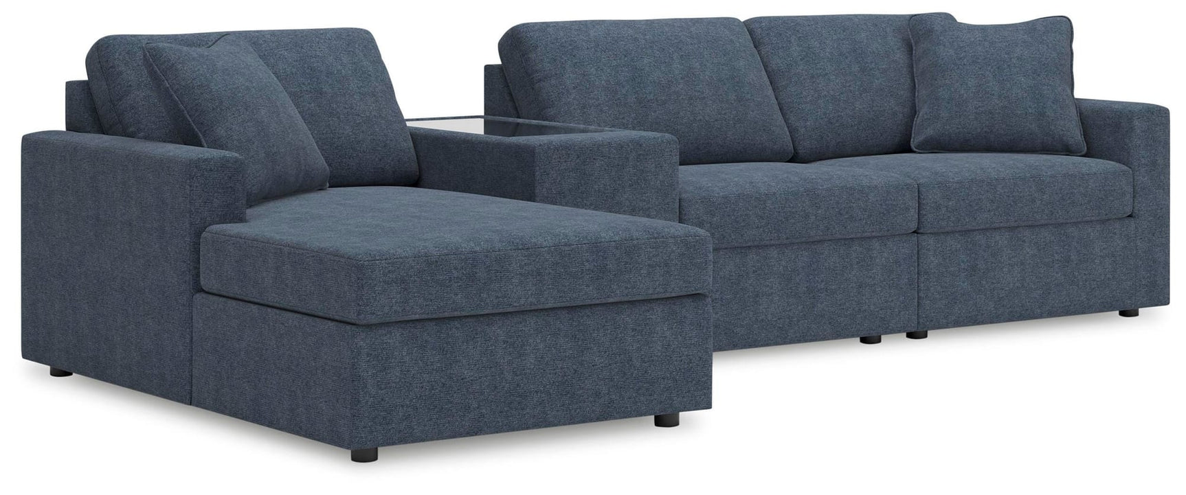 Modmax Ink Performance Fabric,Next-Gen Nuvella™ 4-Piece Sectional with Chaise from Decor Furniture