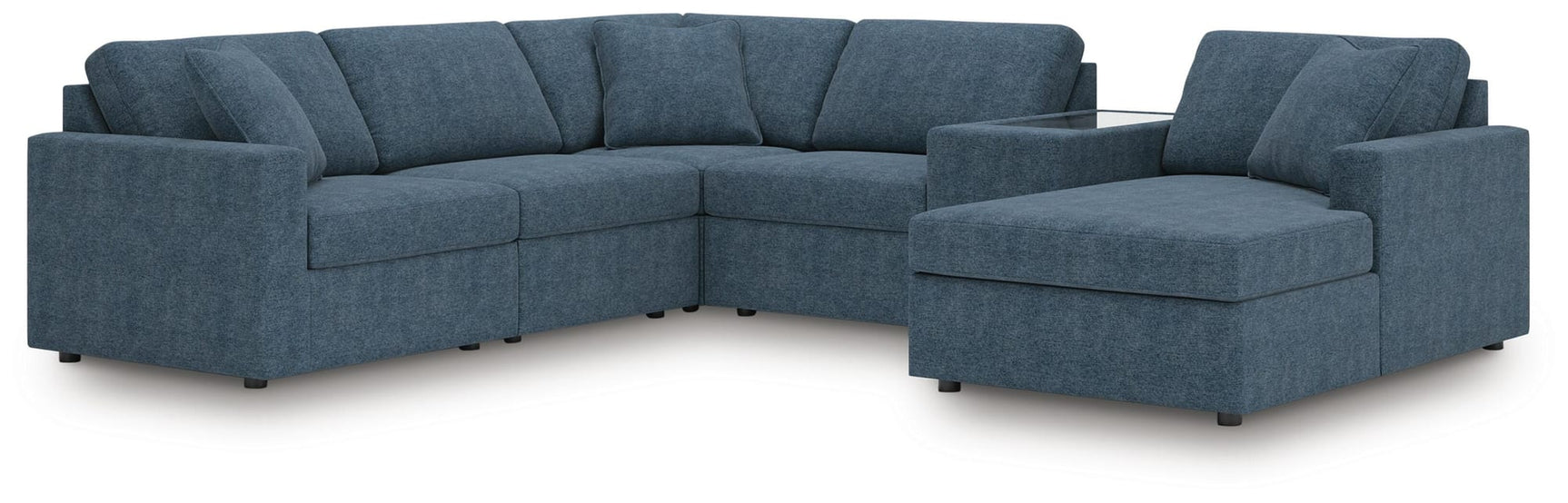 Modmax Ink Performance Fabric,Next-Gen Nuvella™ 6-Piece Sectional with Chaise from Decor Furniture