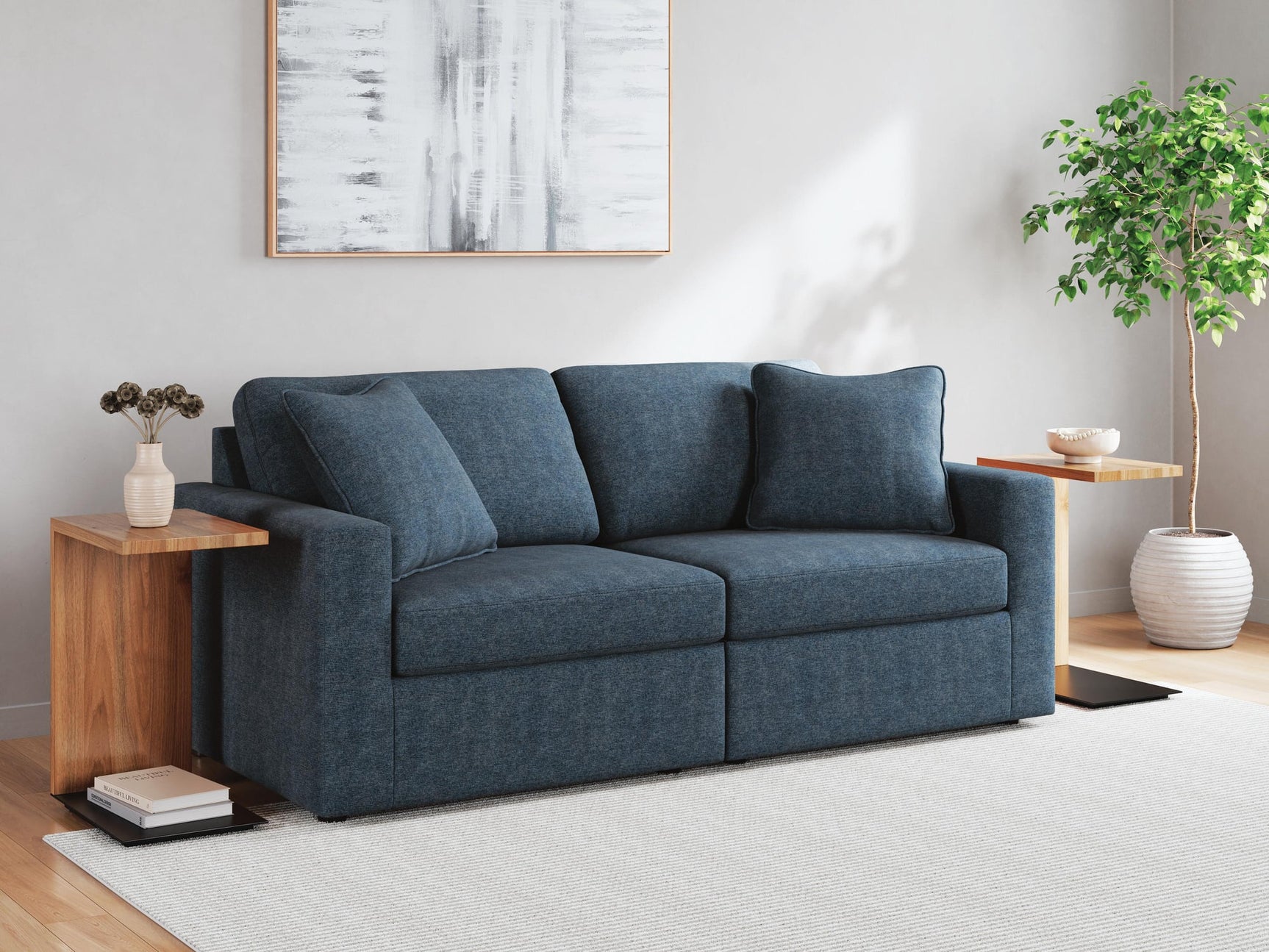 Modmax Ink Performance Fabric,Next-Gen Nuvella™ 7-Piece Sectional with Audio Console - image 18