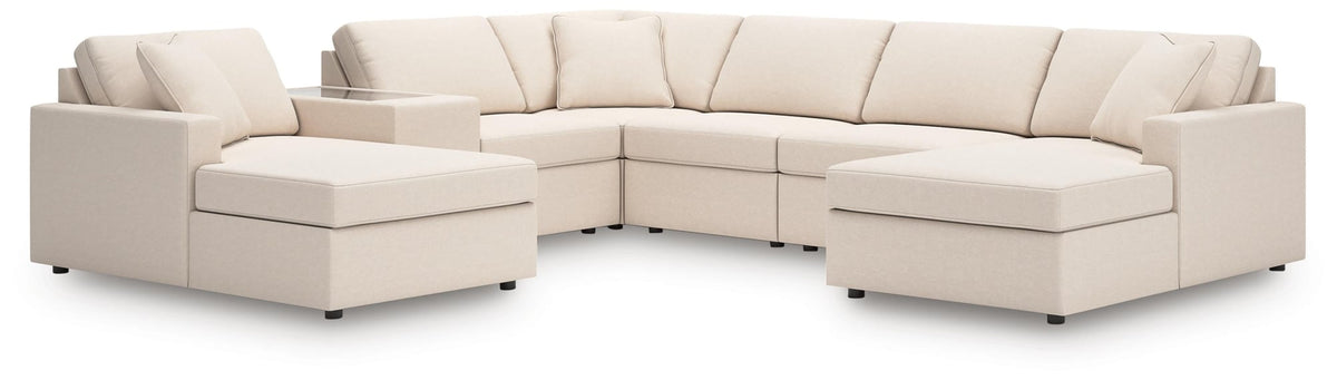 Modmax Oyster Performance Fabric,Next-Gen Nuvella™ 7-Piece Sectional - image 1