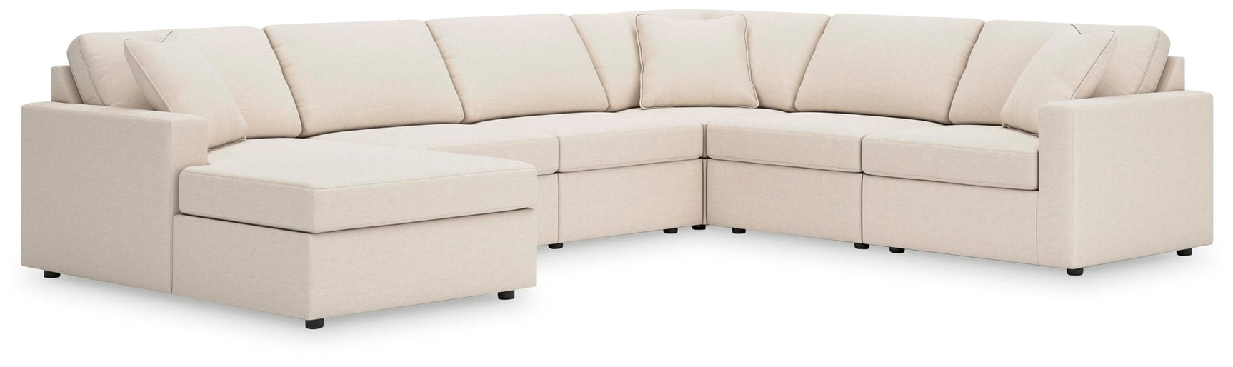 Modmax Oyster Performance Fabric,Next-Gen Nuvella™ 6-Piece Sectional from Decor Furniture