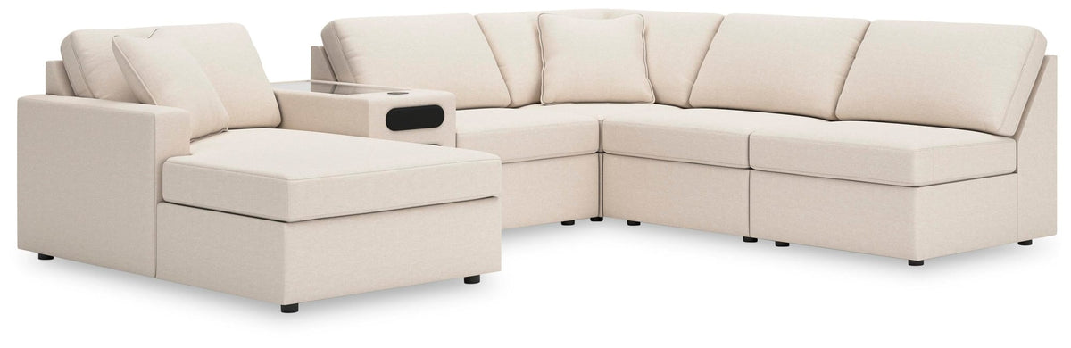 Modmax Oyster Performance Fabric,Next-Gen Nuvella™ 6-Piece Sectional with Chaise - image 1