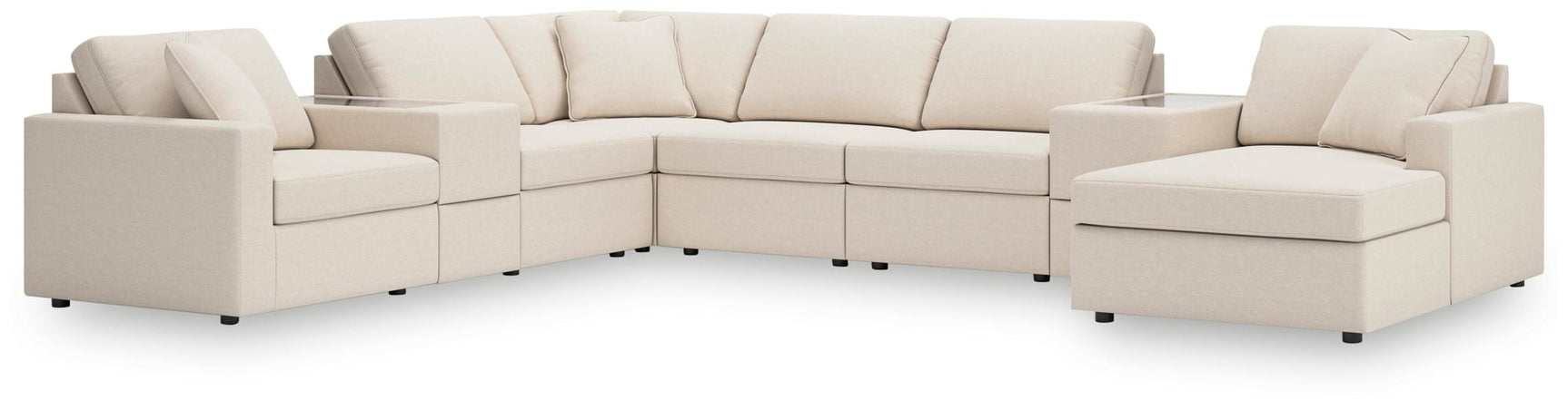 Modmax Oyster Performance Fabric,Next-Gen Nuvella™ 8-Piece Sectional with Chaise - image 1