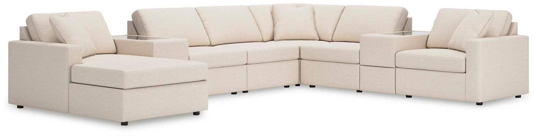 Modmax Oyster Performance Fabric,Next-Gen Nuvella™ 8-Piece Sectional with Chaise - image 1