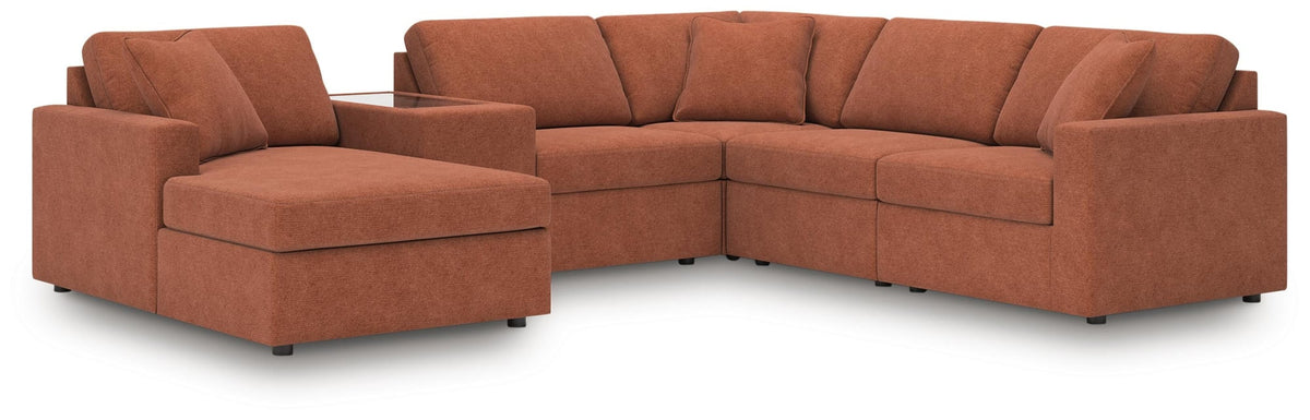 Modmax Spice Performance Fabric,Next-Gen Nuvella™ 6-Piece Sectional with Chaise - image 1