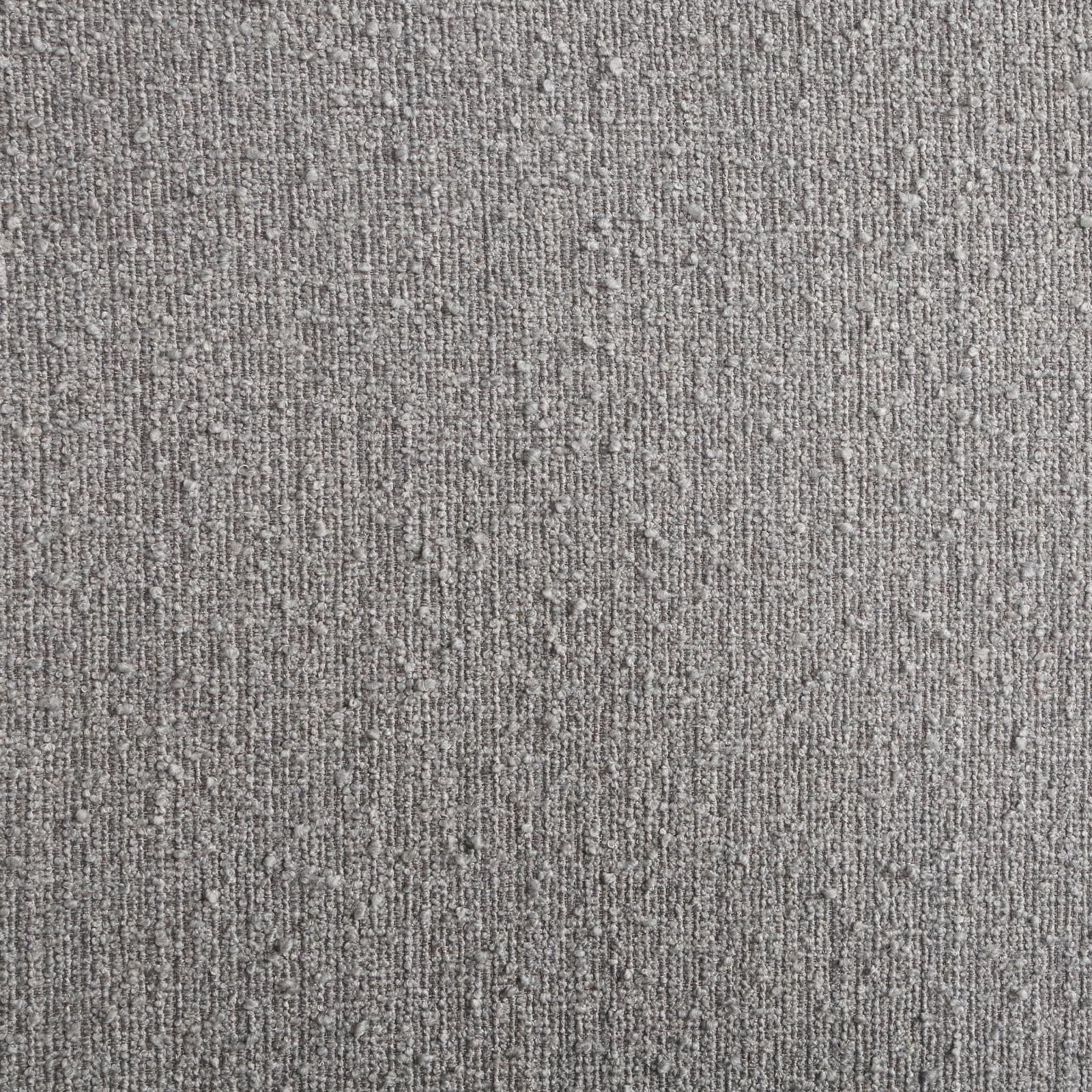 Profile shot of Mosby King bed light grey upholstery