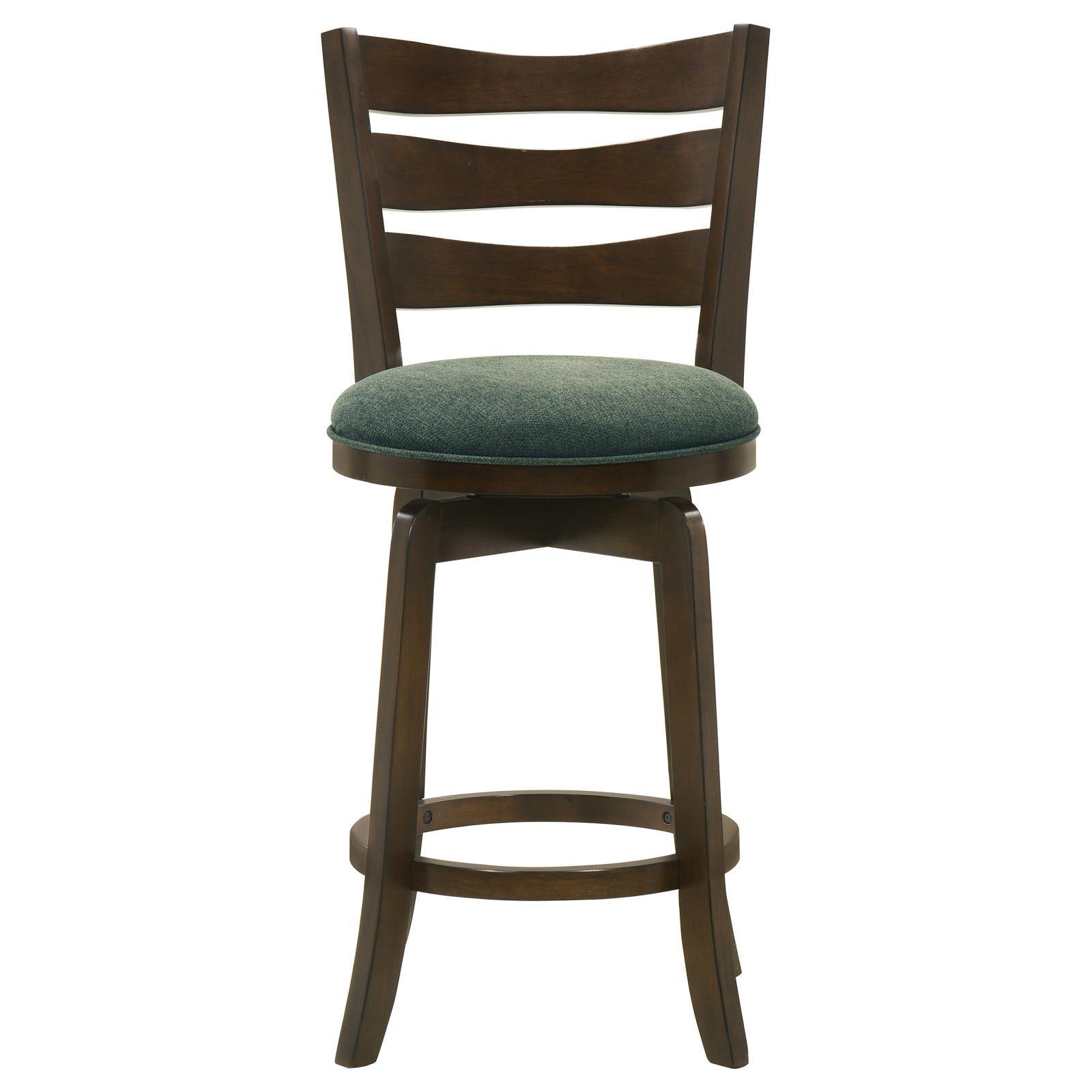 Rear view of Murphy ladder back counter height swivel bar stool