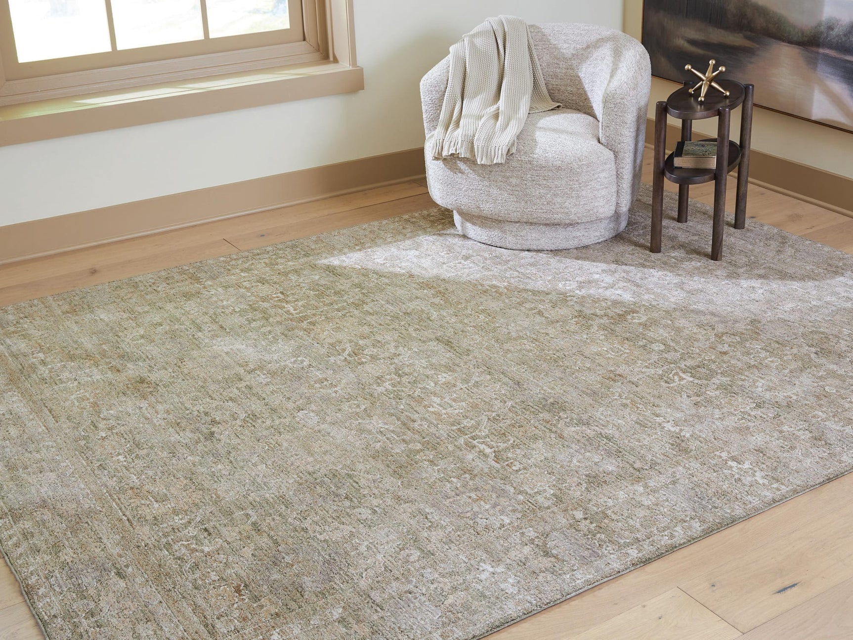 Neroham Gray/Brown/Cream Large Rug from Decor Furniture