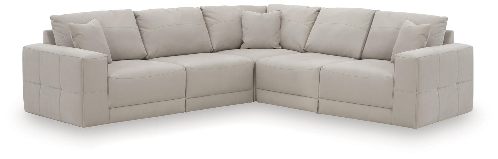 Next-Gen Gaucho Gray Microfiber 5-Piece Sectional view 2